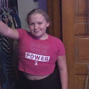 Pink show your power cancer symbol
